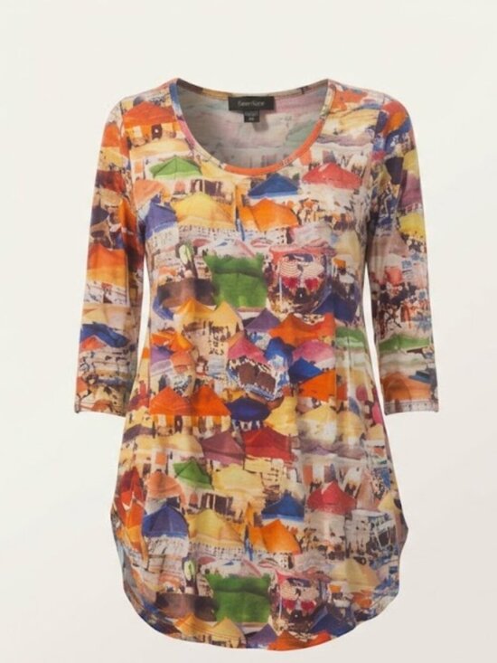 Karen Kane Tops - Karen Kane Coastal Market Print Tunic Top - Size M